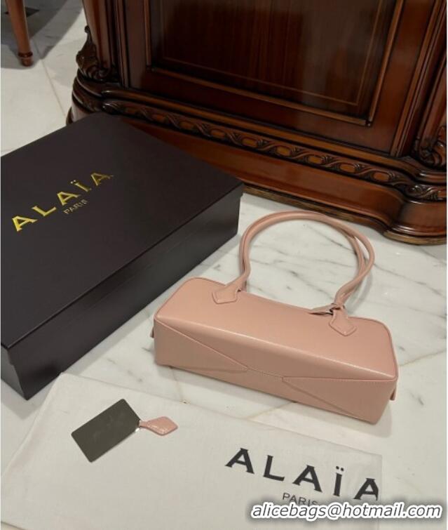 Grade Quality Alaia Le Tecket Medium Long Shoulder bag in Leather 0808 Pink 2024