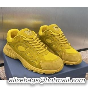 Cheap Price Dior B30 Sneakers in CD Mesh and Leather Yellow 1231029