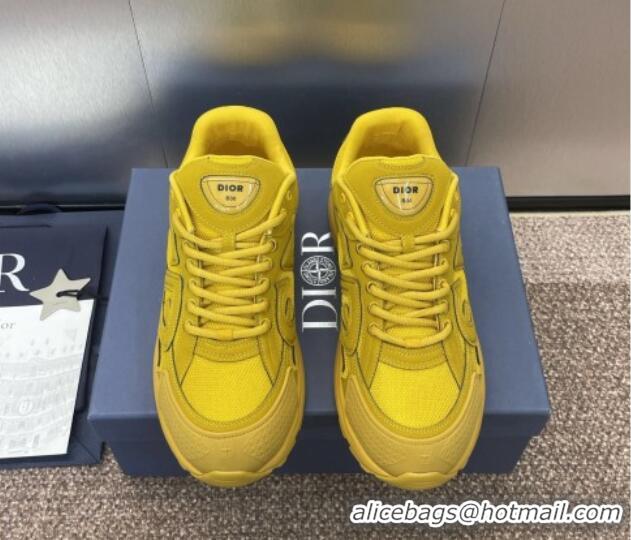 Cheap Price Dior B30 Sneakers in CD Mesh and Leather Yellow 1231029