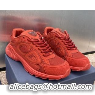 Good Quality Dior B30 Sneakers in CD Mesh and Leather Red 1231030