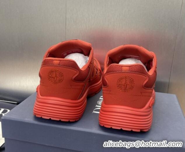 Good Quality Dior B30 Sneakers in CD Mesh and Leather Red 1231030