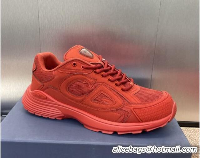 Good Quality Dior B30 Sneakers in CD Mesh and Leather Red 1231030