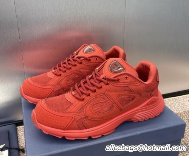 Good Quality Dior B30 Sneakers in CD Mesh and Leather Red 1231030