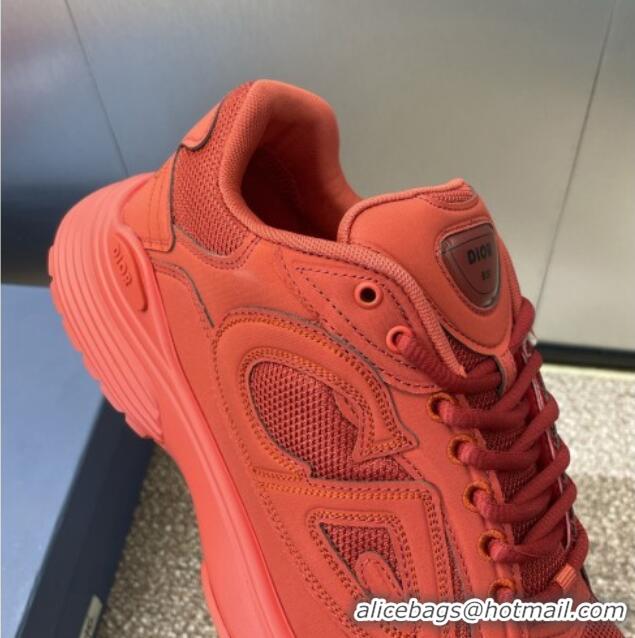 Good Quality Dior B30 Sneakers in CD Mesh and Leather Red 1231030