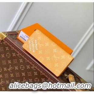 Buy Inexpensive Louis Vuitton Brazza Wallet in Monogram Heritage Canvas M12656 Yellow 2025