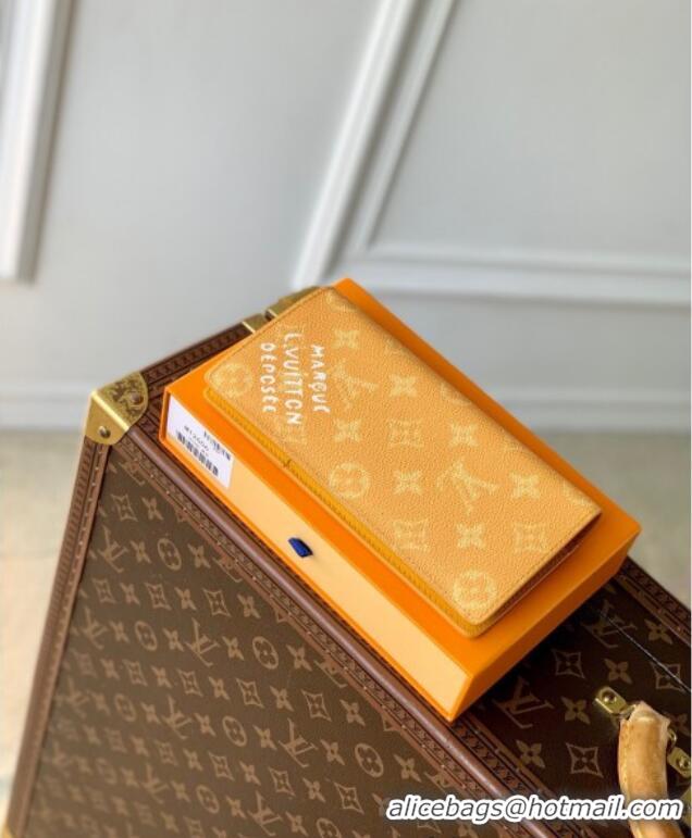 Buy Inexpensive Louis Vuitton Brazza Wallet in Monogram Heritage Canvas M12656 Yellow 2025