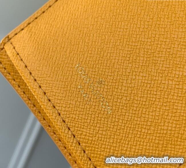 Buy Inexpensive Louis Vuitton Brazza Wallet in Monogram Heritage Canvas M12656 Yellow 2025