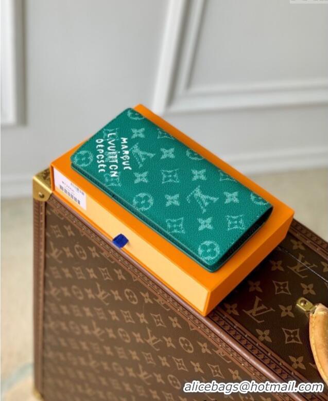 Buy Discount Louis Vuitton Brazza Wallet in Monogram Heritage Canvas M12656 Green 2025