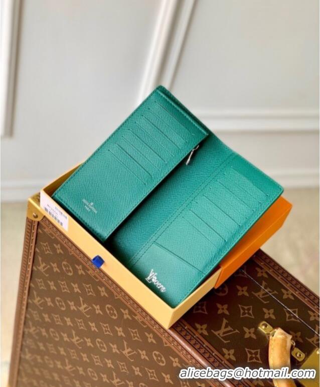 Buy Discount Louis Vuitton Brazza Wallet in Monogram Heritage Canvas M12656 Green 2025