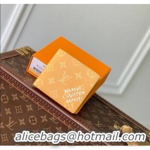 Grade Design Louis Vuitton Multiple Wallet in Monogram Heritage Canvas M12657 Yellow 2025