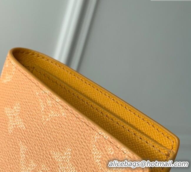 Grade Design Louis Vuitton Multiple Wallet in Monogram Heritage Canvas M12657 Yellow 2025