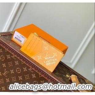 Good Taste Louis Vuitton Coin Card Holder Wallet in Monogram Heritage Canvas M12660 Yellow 2025