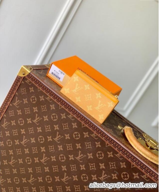 Good Taste Louis Vuitton Coin Card Holder Wallet in Monogram Heritage Canvas M12660 Yellow 2025