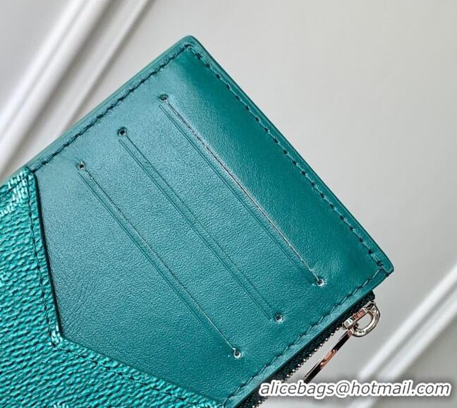 Promotional Louis Vuitton Coin Card Holder Wallet in Monogram Heritage Canvas M12660 Green 2025