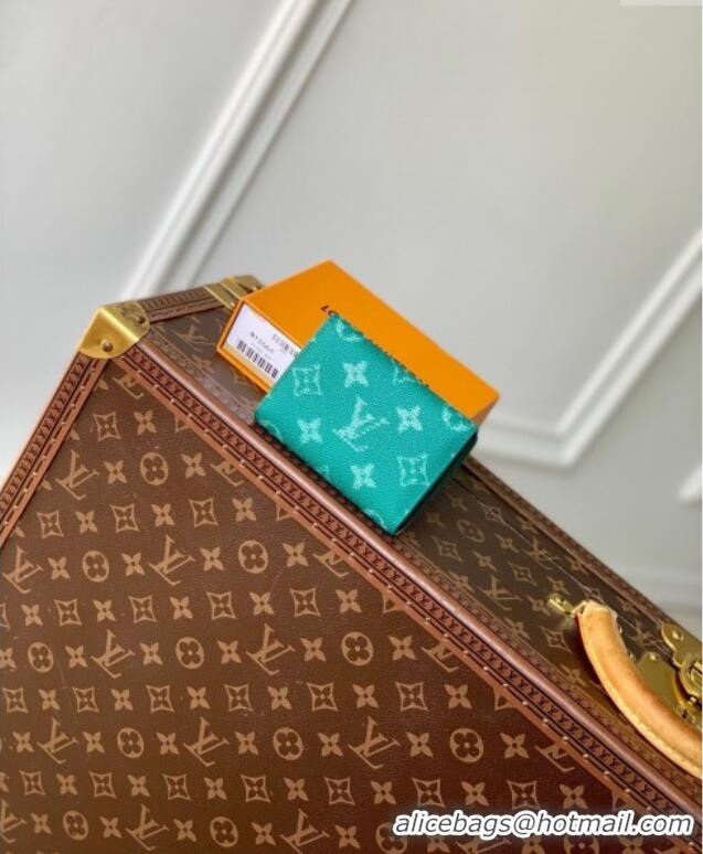 Well Crafted Louis Vuitton Envelope Business Card Holder Wallet in Monogram Heritage Canvas M12664 Green 2025