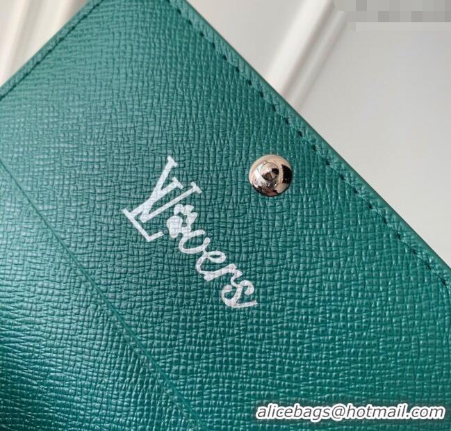 Well Crafted Louis Vuitton Envelope Business Card Holder Wallet in Monogram Heritage Canvas M12664 Green 2025