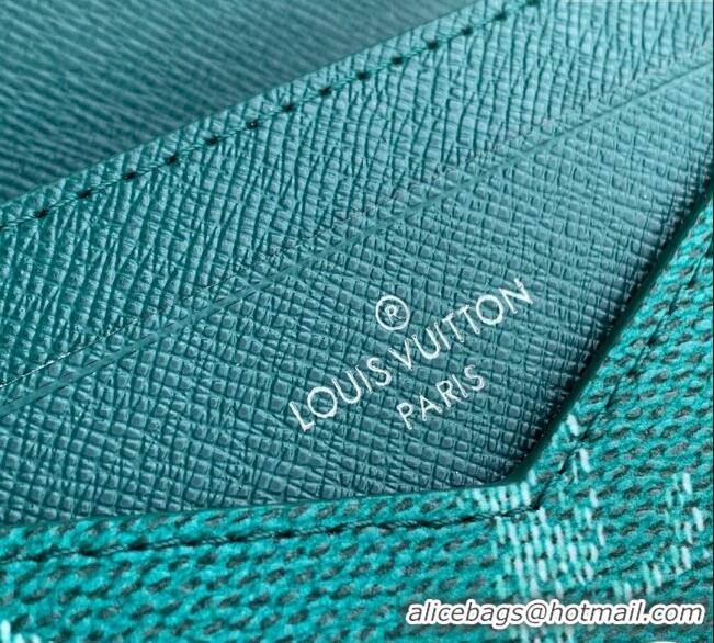 Well Crafted Louis Vuitton Envelope Business Card Holder Wallet in Monogram Heritage Canvas M12664 Green 2025