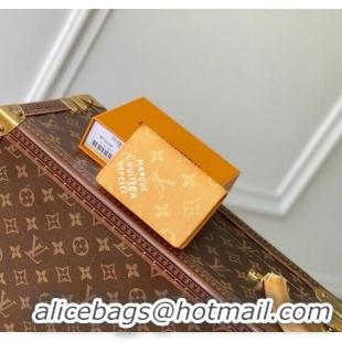 Top Design Louis Vuitton Pocket Organizer Wallet in Monogram Heritage Canvas M12659 Yellow 2025