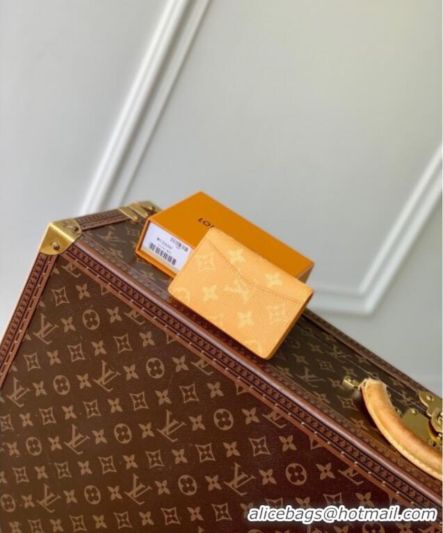 Top Design Louis Vuitton Pocket Organizer Wallet in Monogram Heritage Canvas M12659 Yellow 2025