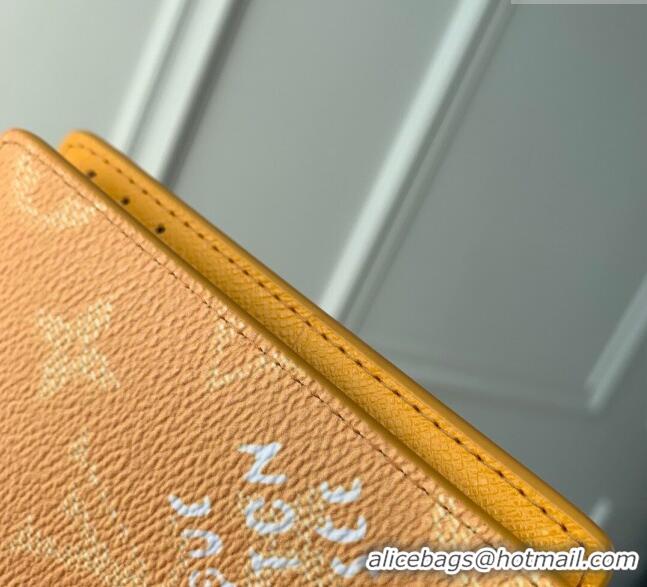 Top Design Louis Vuitton Pocket Organizer Wallet in Monogram Heritage Canvas M12659 Yellow 2025