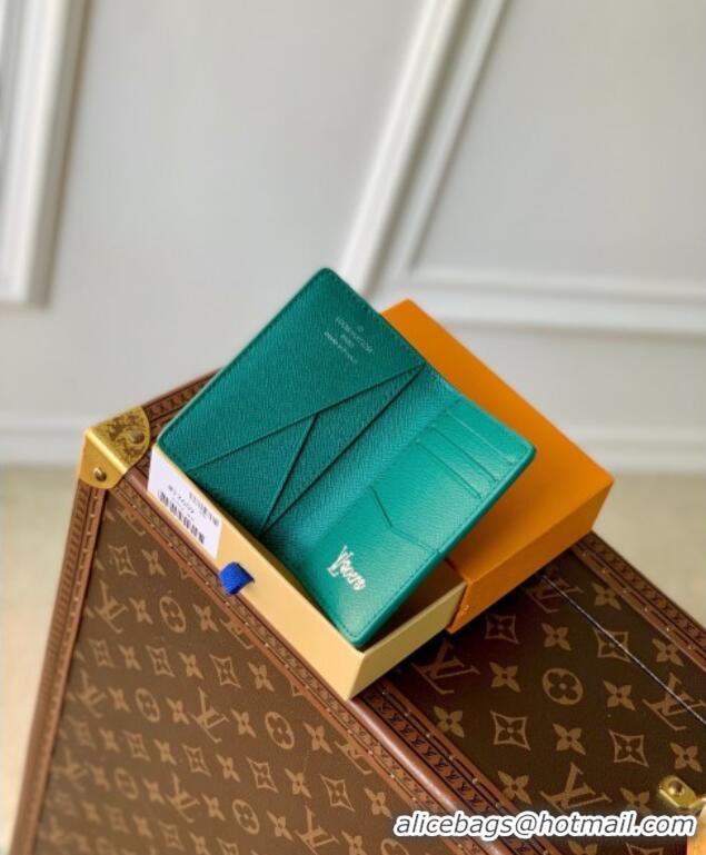 Super Quality Louis Vuitton Pocket Organizer Wallet in Monogram Heritage Canvas M12658 Green 2025