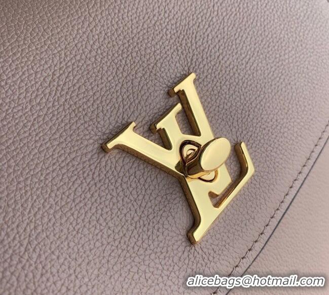 Grade Design Louis Vuitton Lockme Ever BB Top Handle Bag in Soft Grained Calfskin M51395 Khaki Grey 2025