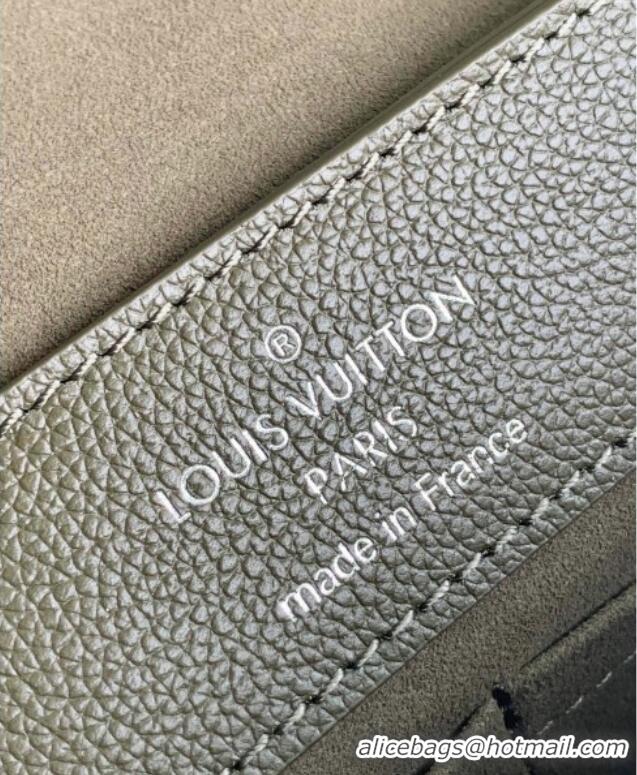 Famous Brand Louis Vuitton Lockme Ever BB Top Handle Bag in Soft Grained Calfskin M51395 Green/Cream 2025