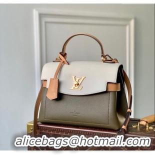 Best Price Louis Vuitton Lockme Ever BB Bag in Soft Grained Calfskin M20797 Green/White 2025