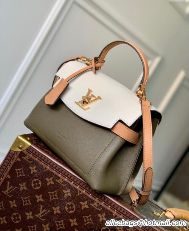 Best Price Louis Vuitton Lockme Ever BB Bag in Soft Grained Calfskin M20797 Green/White 2025