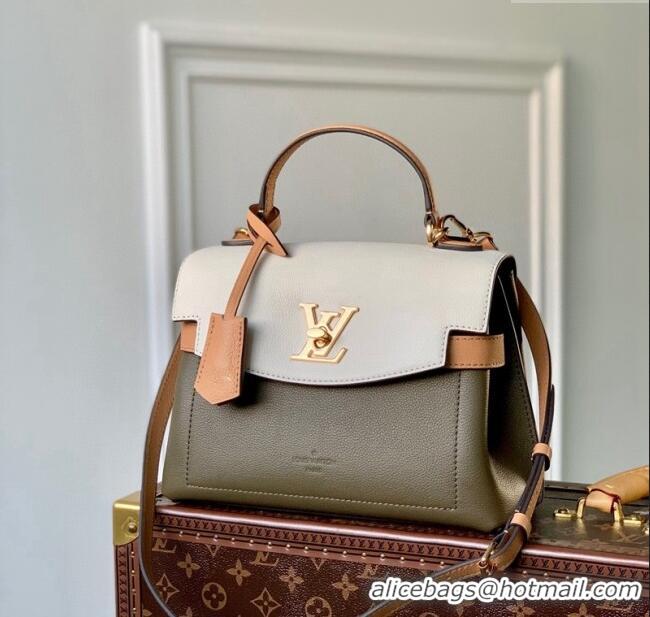 Best Price Louis Vuitton Lockme Ever BB Bag in Soft Grained Calfskin M20797 Green/White 2025