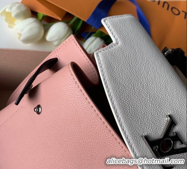 Famous Brand Louis Vuitton Lockme Ever BB Top Handle Bag in Soft Grained Calfskin M52787 Light Pink 2025