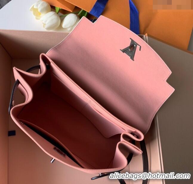 Famous Brand Louis Vuitton Lockme Ever BB Top Handle Bag in Soft Grained Calfskin M52787 Light Pink 2025