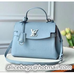 Top Grade Louis Vuitton Lockme Ever BB Bag in Soft Grained calfskin M51395 Light Blue 2025