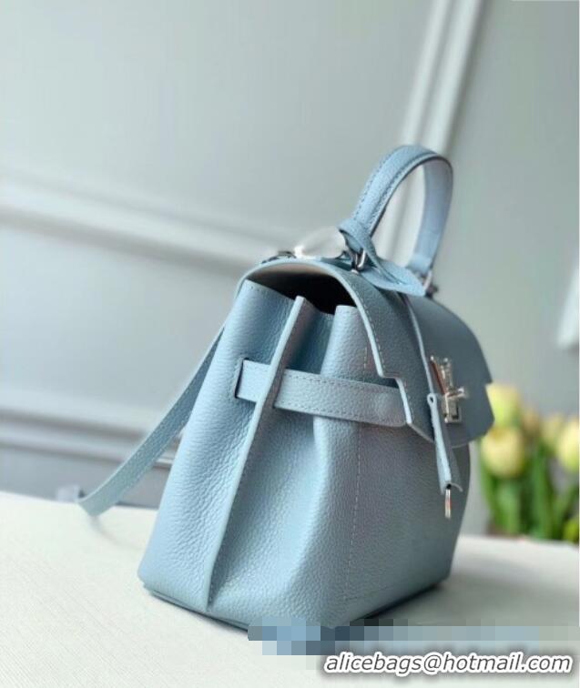 Top Grade Louis Vuitton Lockme Ever BB Bag in Soft Grained calfskin M51395 Light Blue 2025