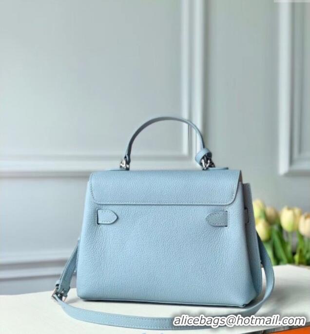 Top Grade Louis Vuitton Lockme Ever BB Bag in Soft Grained calfskin M51395 Light Blue 2025