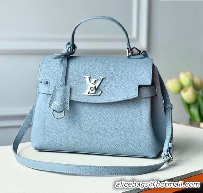 Top Grade Louis Vuitton Lockme Ever BB Bag in Soft Grained calfskin M51395 Light Blue 2025