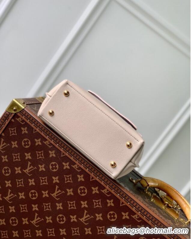 Unique Discount Louis Vuitton LockMe Ever Mini Bag in Grained Calf Leather M23442 Beige/Pink 2025