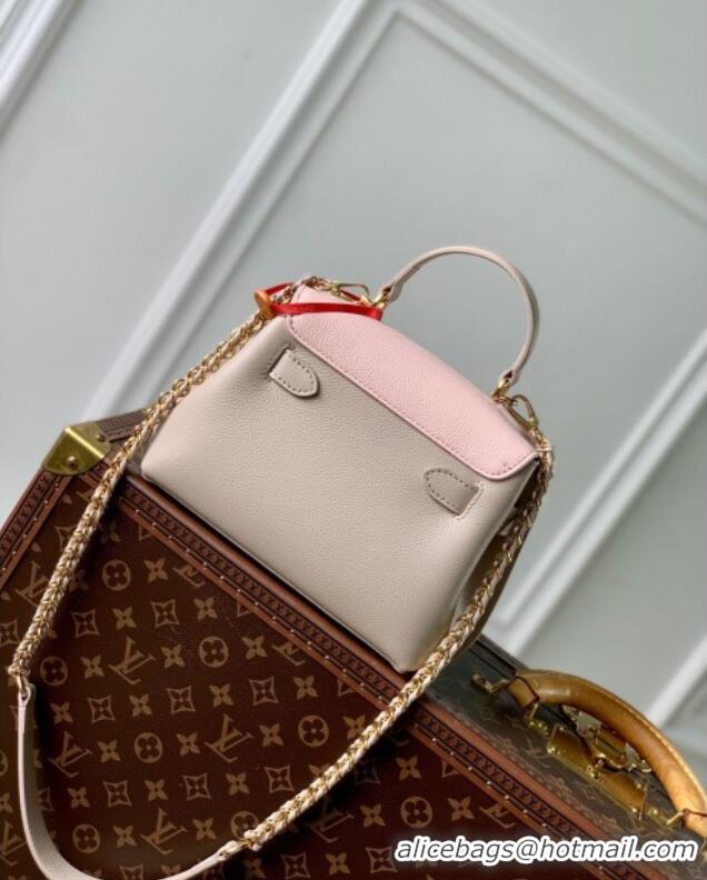 Unique Discount Louis Vuitton LockMe Ever Mini Bag in Grained Calf Leather M23442 Beige/Pink 2025