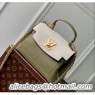 Well Crafted Louis Vuitton LockMe Ever Mini bag in Grained Leather M23075 Green/White 2025