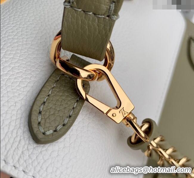 Well Crafted Louis Vuitton LockMe Ever Mini bag in Grained Leather M23075 Green/White 2025