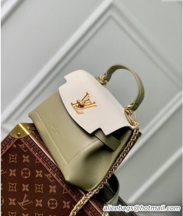 Well Crafted Louis Vuitton LockMe Ever Mini bag in Grained Leather M23075 Green/White 2025