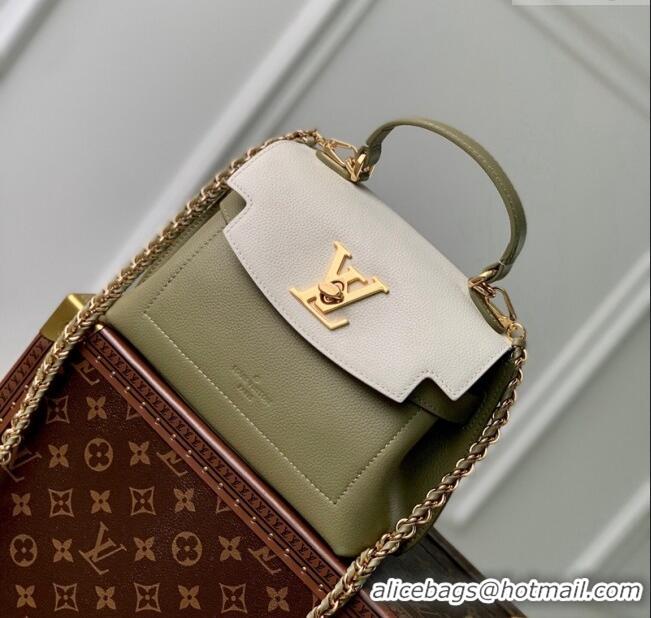 Well Crafted Louis Vuitton LockMe Ever Mini bag in Grained Leather M23075 Green/White 2025