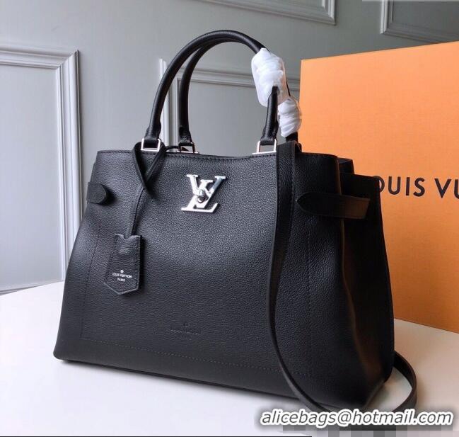 Affordable Price Louis Vuitton Lockme Day Top Handle Bag in Soft Calfskin M53730 Black 2025