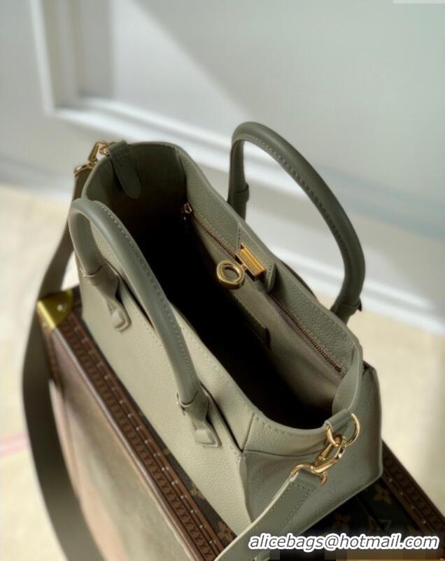 Classic Louis Vuitton On My Side PM Tote Bag Perforated Mahina and Leather M20600 Grey 2025