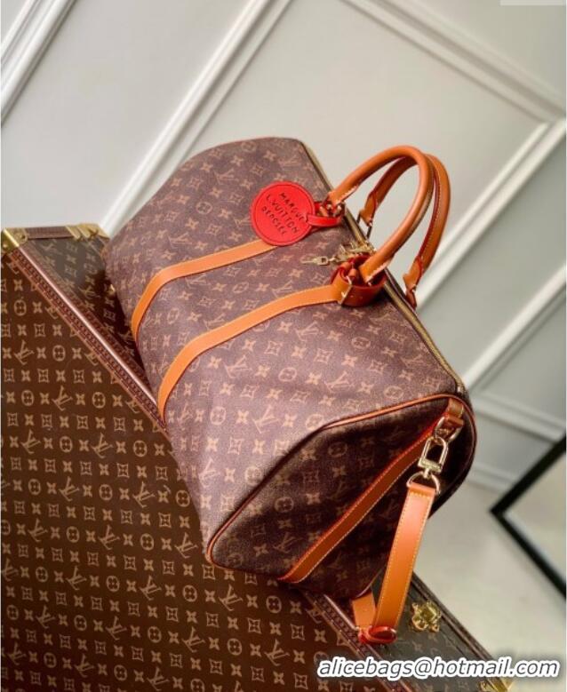 Super Quality Louis Vuitton Keepall Bandouliere 50 Travel Bag with Tassel Strap M11541 2025