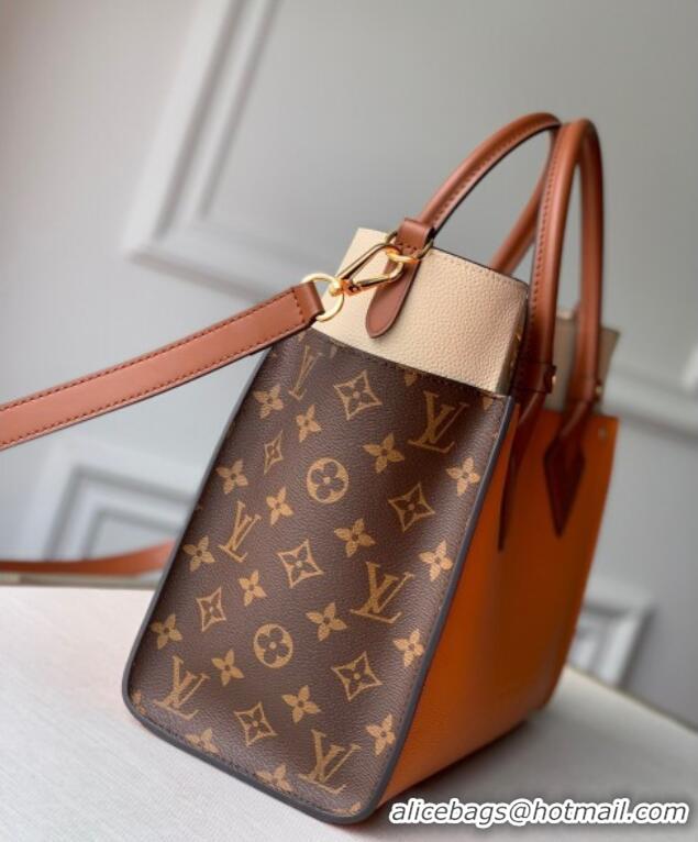 Trendy Design Louis Vuitton On My Side MM Tote Bag in Leather and Monogram Canvas M53823 Orange 2025