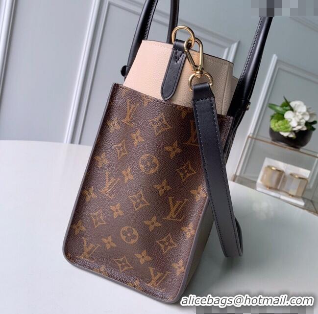 Top Grade Louis Vuitton On My Side MM Tote Bag in Leather and Monogram Canvas M55302 Green/Pink 2025