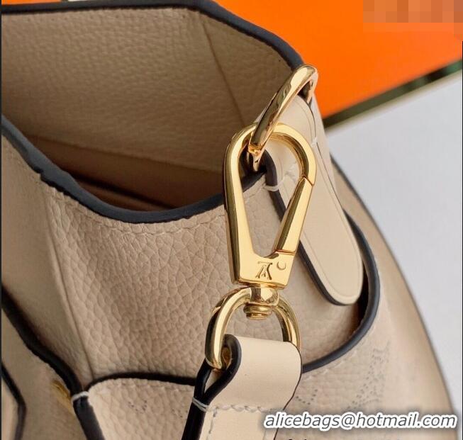 Modern Cheap Louis Vuitton On My Side MM Tote Bag in Perforated Mahina and Leather M55802 Cream White 2025