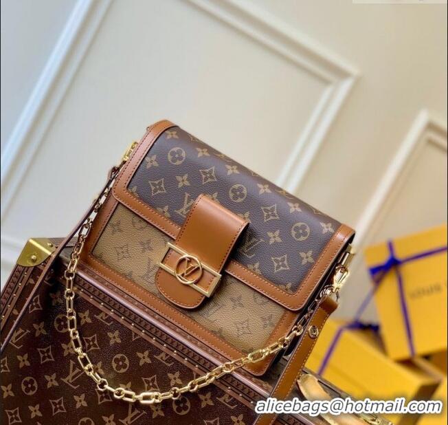 Well Crafted Louis Vuitton Dauphine MM Shoulder Bag in Monogram Reverse Canvas M45958 2025