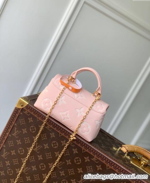 Promotional Louis Vuitton Nano Madeleine Bag in Bicolor Monogram Empreinte Leather Rose Pink/White Quartz M13796 2025